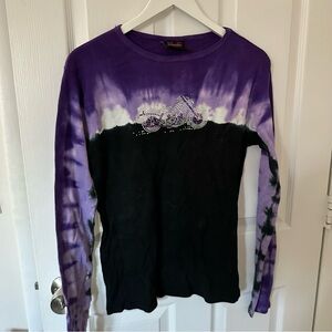 Purple and Black Motorcycle Long Sleeve